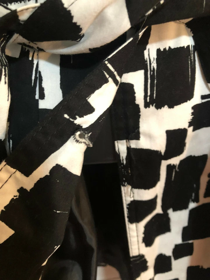 Chaqueta Abrigo Mujer Grass Collection Negro/Blanco Mezcla Algodón Estampado Gráfico Talla M Foto 4 de 4