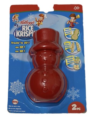 Kelloggs Rice Krispies Christmas Winter Snowman 3D 2 Piece Mold NEW