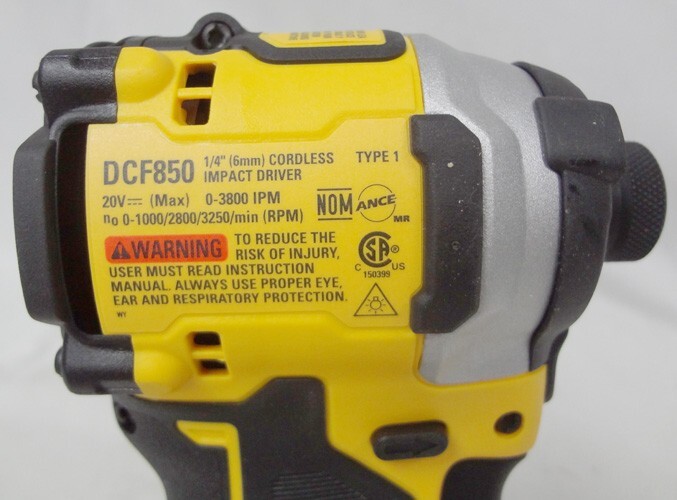 DeWalt 20v 1/4" (6mm) Cordless Brushless Impact Drill/Driver DCF850 No