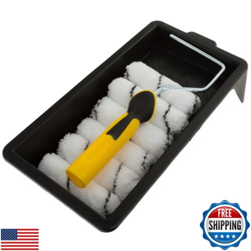 Coral 43400 Paint Roller Kit - 8 Piece 4 Inch Mini Roller Set with Microfibre - Picture 4 of 5