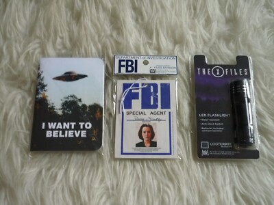 BAM BOX LOOTKISTE NERD BLOCK X-Akten BLEISTIFTFACKEL COSPLAY FBI NOTEBOOK