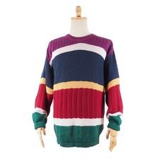 CHAPS Ralph Lauren USA Vintage Mens Striped Sweater Pullover size L / Large