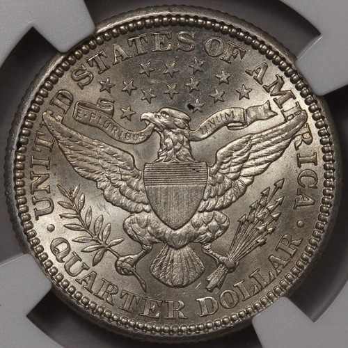 1907 Barber Quarter NGC MS-61 - Picture 2 of 4
