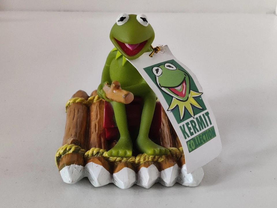Kermit Collection Squeaky Bath Toy Kermit on Raft Igel 2000 Muppets Jim Henson - Bild 2 von 4