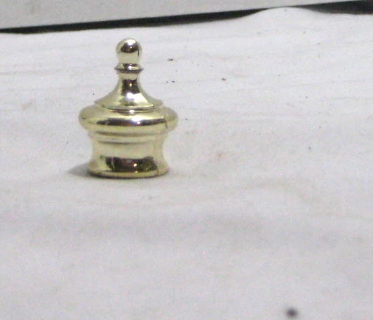 Lot of 3 Gold Tone Lamp Finials Toppers Screw On DIY Lamp Lighting