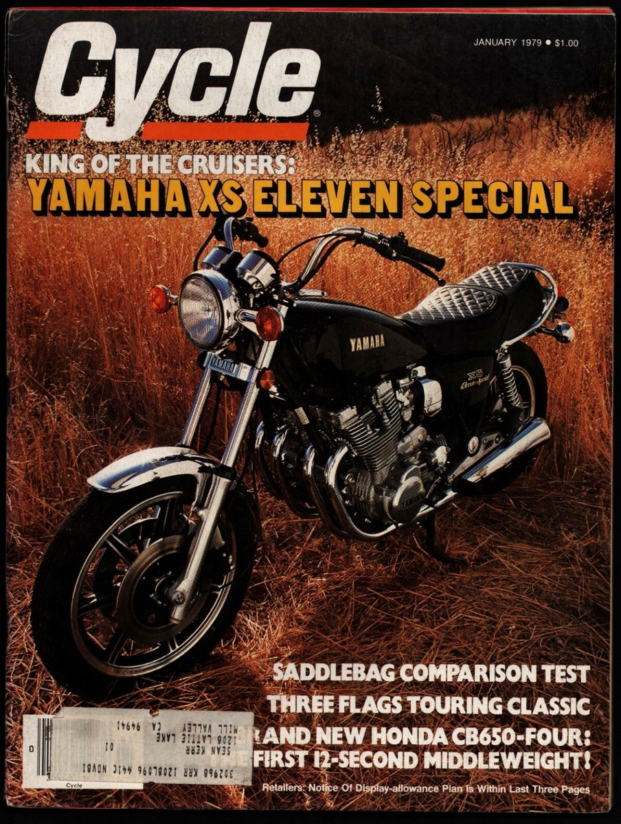 JANUARY 1979 CYCLE MAGAZINE, YAMAHA XS ELEVEN SF SPECIAL, HONDA