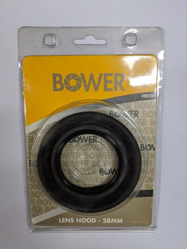 Bower 58mm Lens Hood ~ HR58 ~ Black, Collapsible & Blocks Unwanted Light