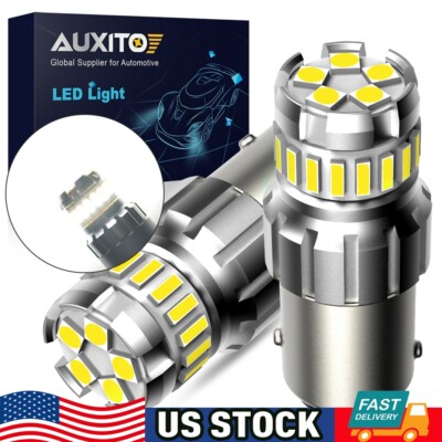 AUXITO 1156 7506 LED Reverse Backup Light Bulbs White 6500K Canbus Error Free 2x