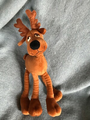 Plush Creature Comforts Very Cute Brown Plush REINDEER w Posable Limbs Christmas