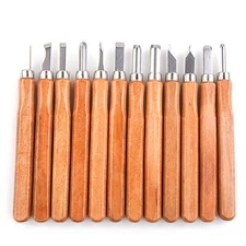 12 PCS Hand Carving Tool Set Wood Carving Knife Set for DIY Sculpture Carpenter