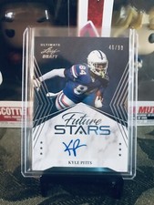 2021 Leaf Ultimate Draft SILVER KYLE PITTS Future Stars RC Autograph Auto #'d/99