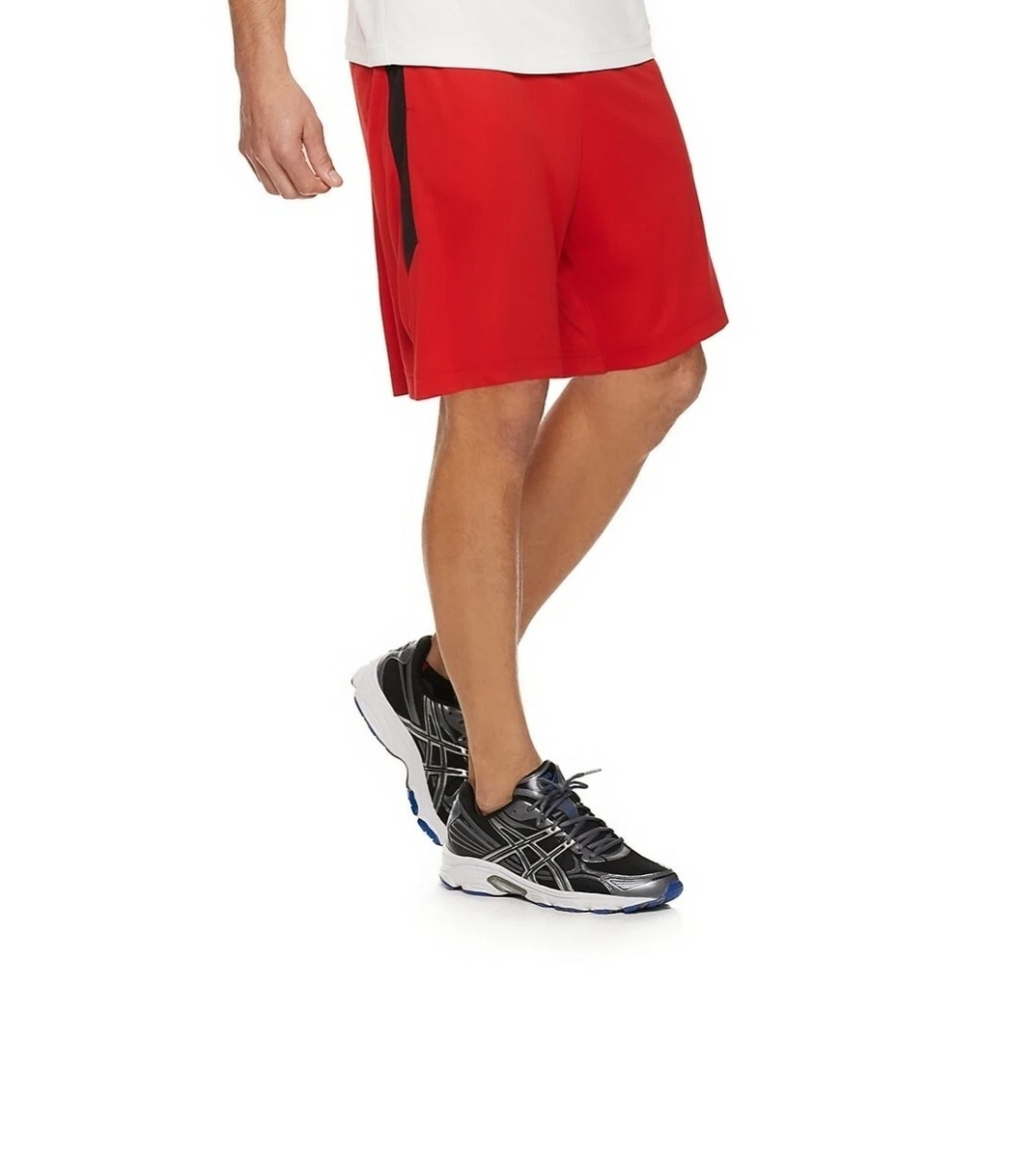 Tek Gear Basketball Shorts Dri-Fit Red w/Black stripes Boys Size 8