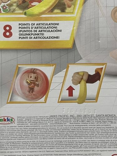 Super Monkey Ball Action Figure 2023 Jakks Pacific Sealed AIAI - Picture 10 of 11
