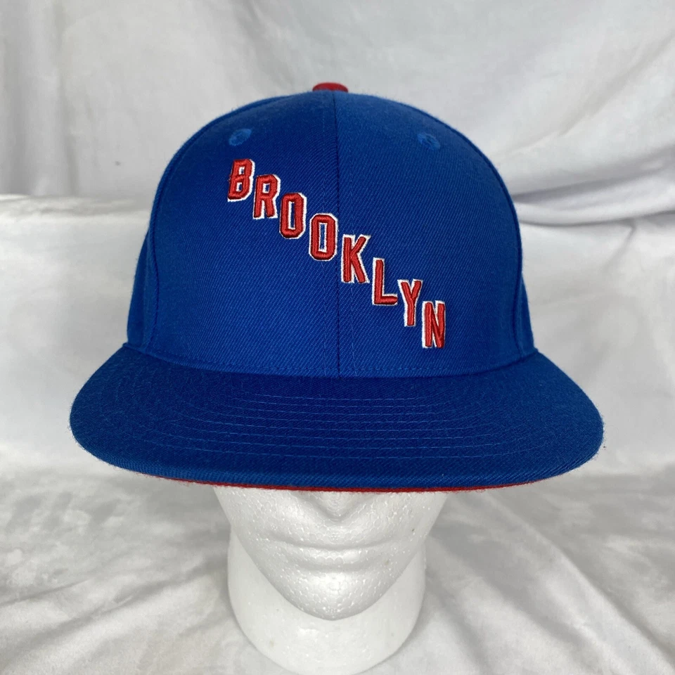 Brooklyn Americans MITCHELL & NESS NHL Hockey Fitted Baseball Hat Cap 7 1/4 Wool - Image 2 of 4