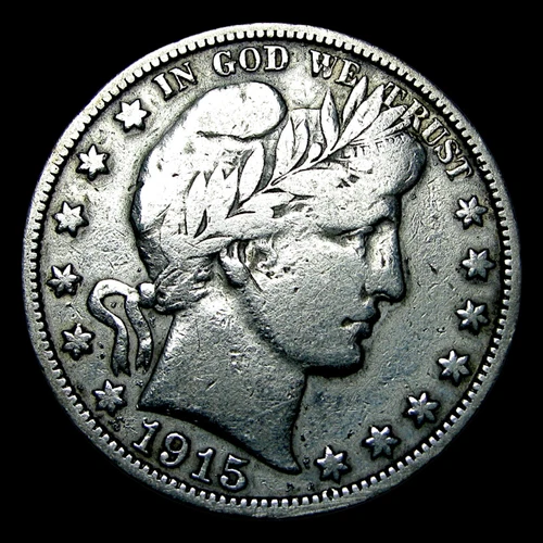 1915 Barber Half Dollar Silver ---- Nice Detail Coin ---- #964V
