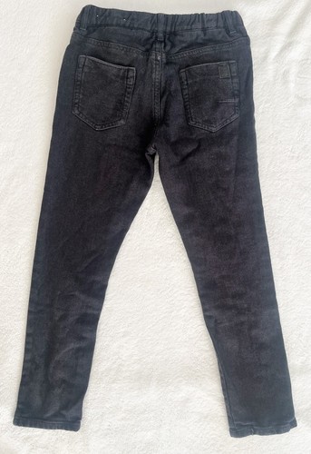 Zara Boys Kids Youth Black Fleece Pants Adjustable Waist Sz 8 - Picture 4 of 6