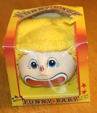 Fibre Craft - FUNNY BABY DOLL HEAD - CLOWN Yellow Pigtail 3122-99 New/Old Stock