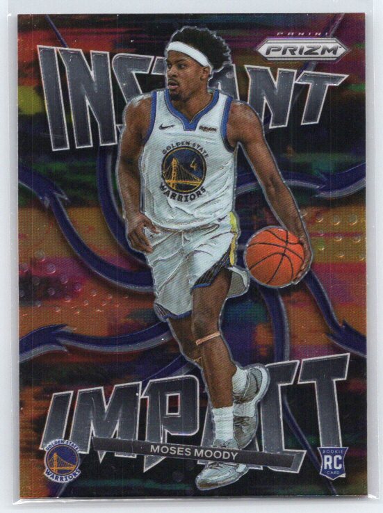 2021 Panini Prizm Moses Moody #24 Instant Impact Golden State Warriors