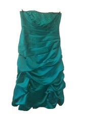 Davids Bridal Gown Size 16 Style F14926 Green