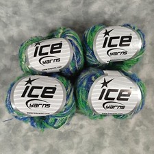 Ice Yarns Kid Mohair Fine Blue Green SuperFine Yarn Lot of 4     