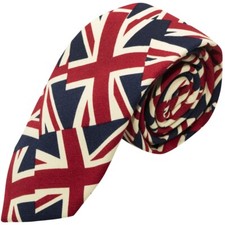 Union Jack Tie, Mens Neck Tie, Great Britain Tie