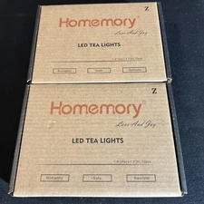 Homemory Battery Operated Tea Lights Warm White Flickering (24 total) NOB Lot