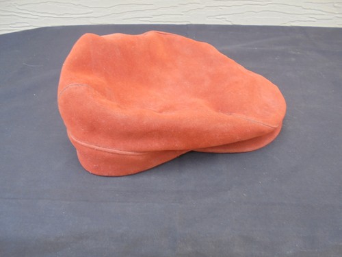 Vintage Faux Leather Brown NEWSBOY HAT Size 7 3/8 - Bild 4 von 6