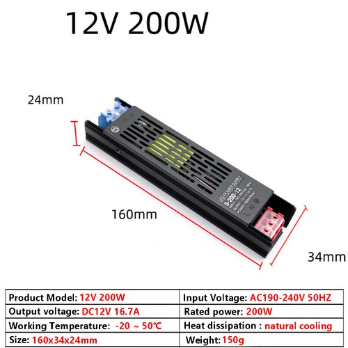 DC 12V 24V Lighting Transformer 18W - 500W Power Supply Driver for LED Strip - Picture 20 of 40