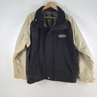 Insight vintage mens jacket size S black cream long sleeve collar 100262