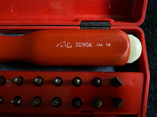 MAC Tools Right Angle Screwdriver Set w/ Case D90A Hex Bit Magnetic USA - Picture 2 of 10