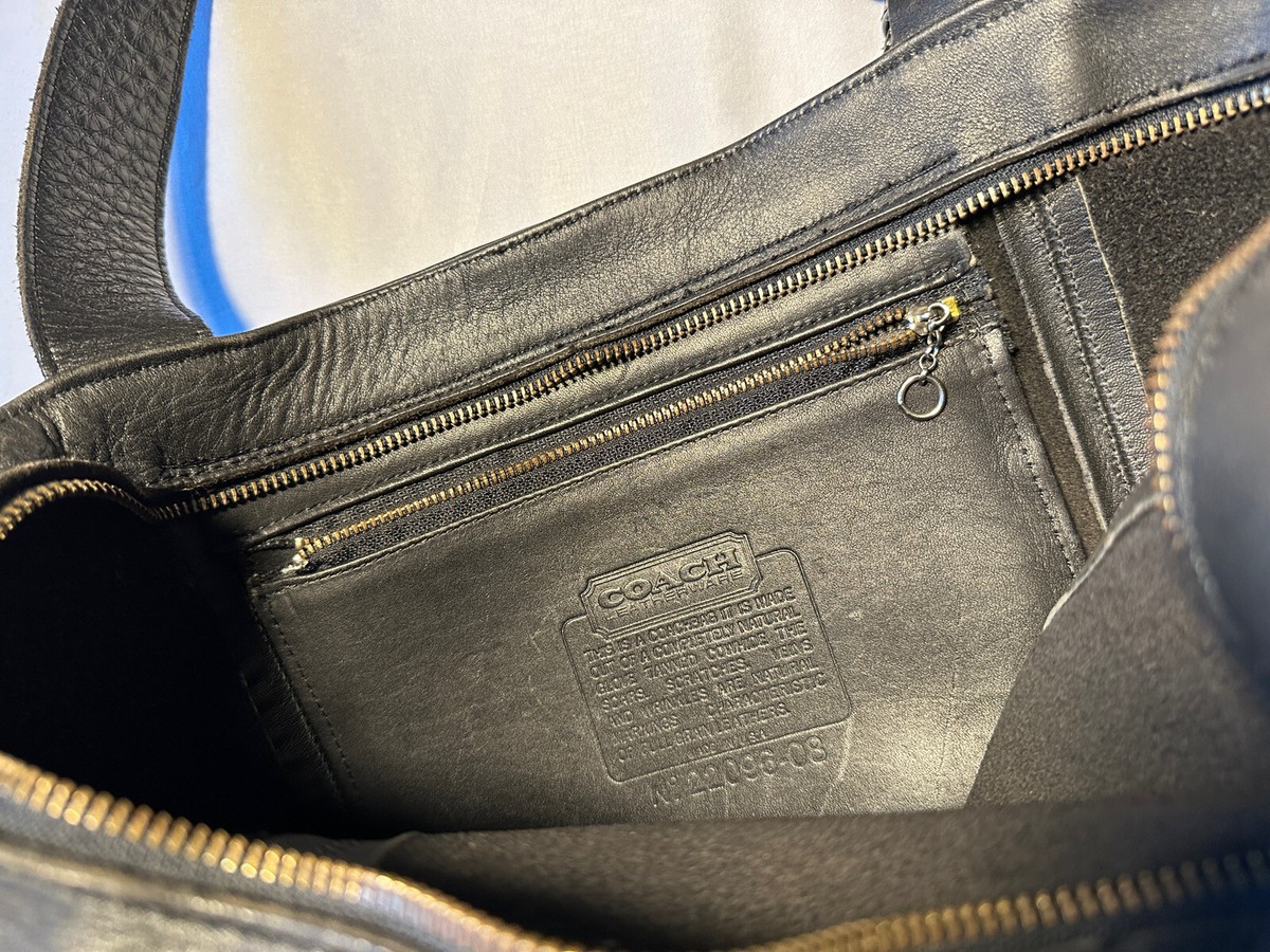 バッグ coach leather 2way hand bag vintage Vintage Coach Bag. Black Leather Two Strap Adjustable Hobo