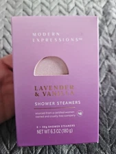 Modern Expressions Lavender & Vanilla Set of 6 Shower Steamers SEALED NEW...