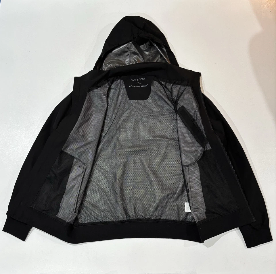 Chaquetas Nautica para hombre medianas negras cremallera completa resistentes al agua/viento Foto 2 de 3