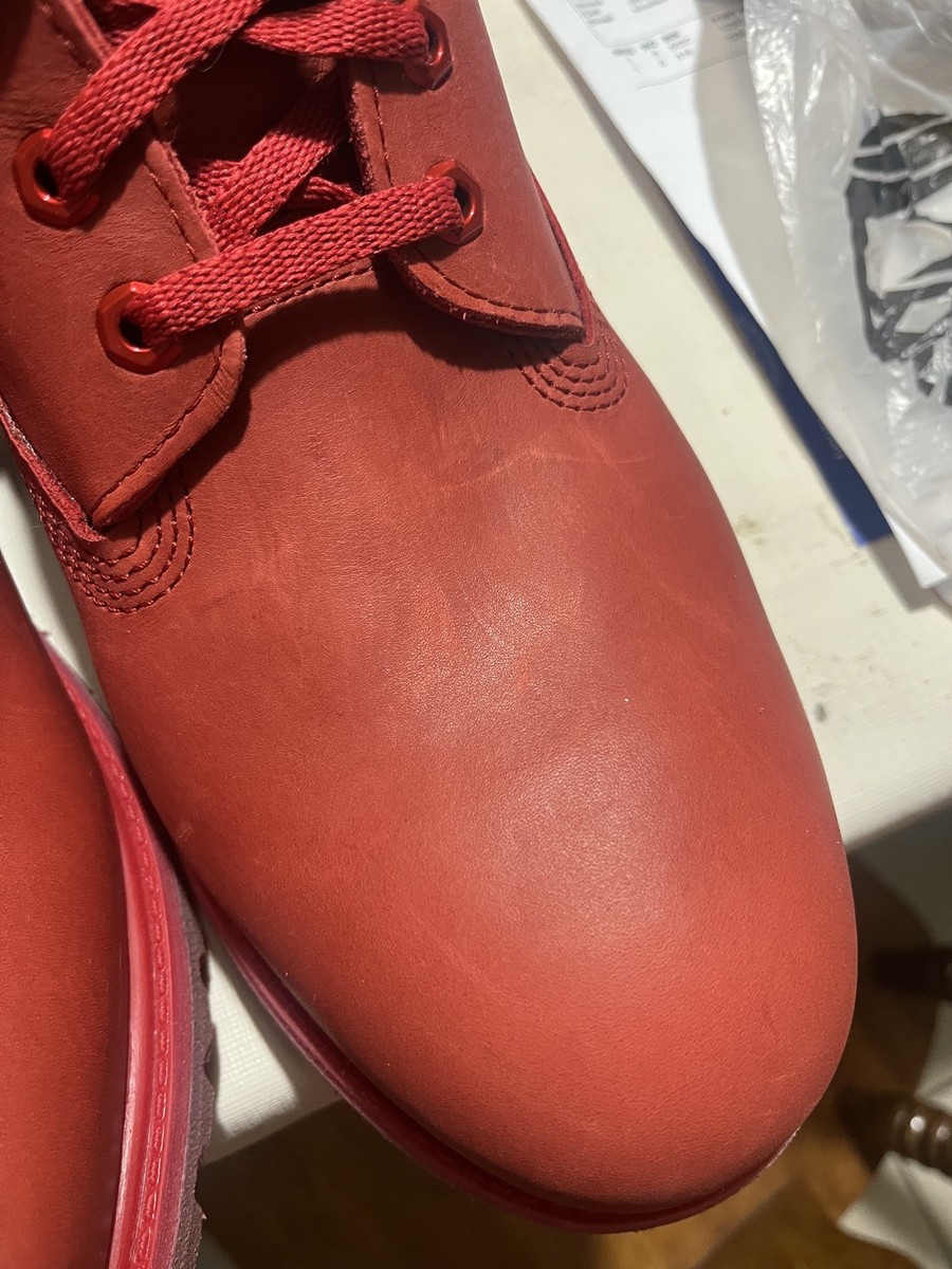 Timberland Beeline x Pharrell Red Leather Boots | eBay display picture 1