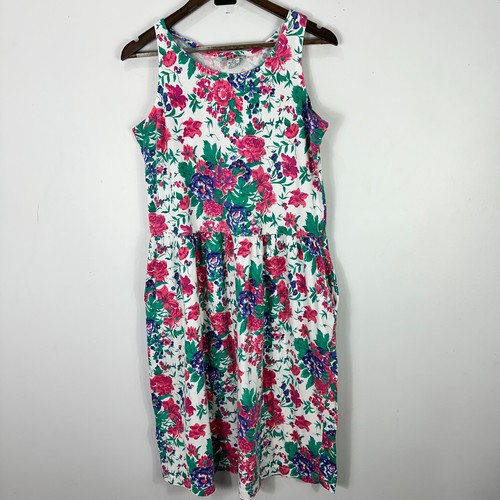 Vintage FADS 90s Floral Dress L Fairy Grunge Cottagecore Indie Sleaze Retro