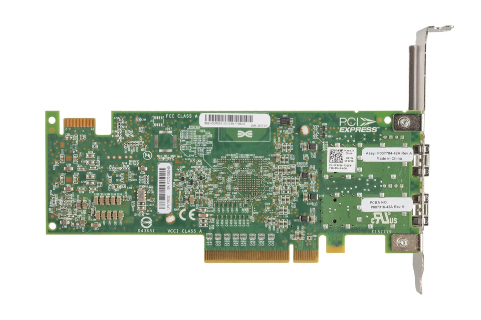 Network Card Dell Emulex LightPulse 2x16Gb FC PCIe 3.0x8 F3VJ6 - Image 3 of 3