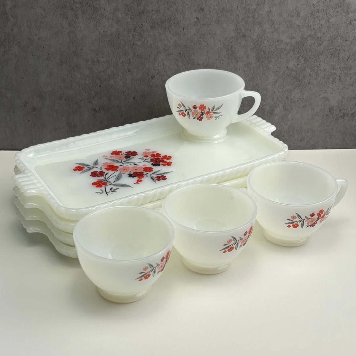 Fire King Snack Set for sale | eBay