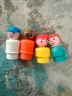 Vintage Fisher Price Little People Dollhouse People  Lot Of 4