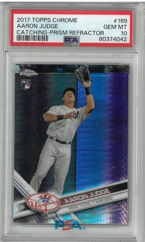 2017 Topps Chrome - Aaron Judge #169 Prism Refractor (RC) PSA 10 Gem Mint