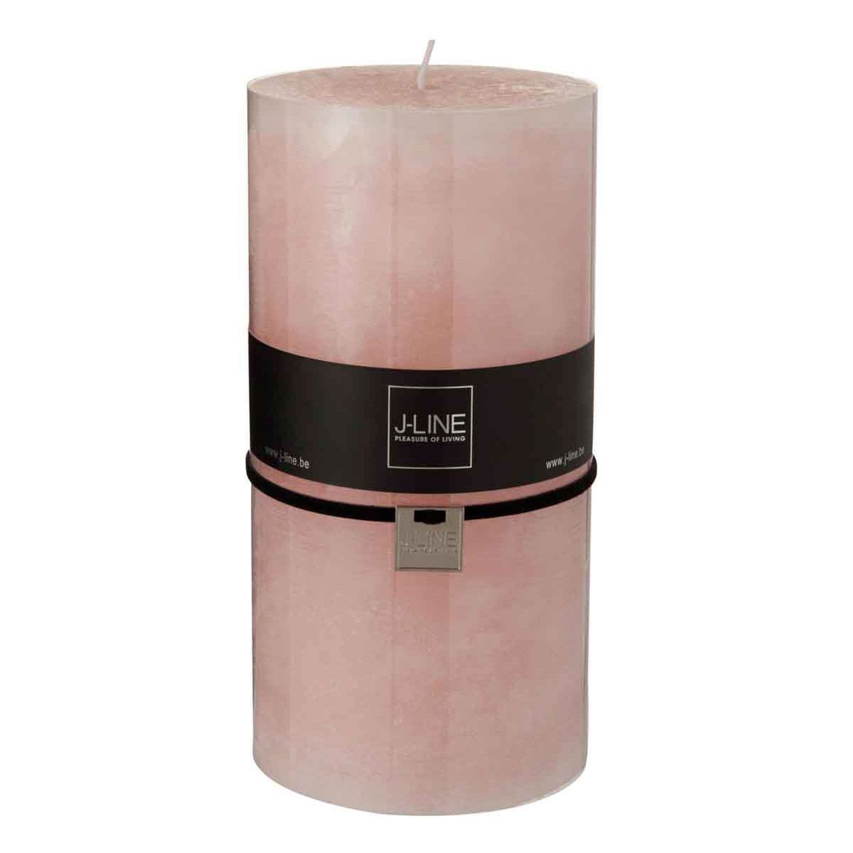 Bougie rose poudré Junina 20cm idéale pour vos tables de mariage champêtre