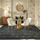 Vintage Floral Dark Green 8x10 Washable Area Rug for Living Room & Office