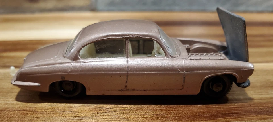 Винтажный 1964 Lesney спичечный коробок #28 Mk 10 Jaguar Mark десять с оригинальной коробкой Англии - Изображение 2 из 4