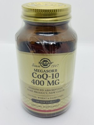 Megasorb CoQ-10 by Solgar, 60 Softgels 400 mg EXP: 08/2029