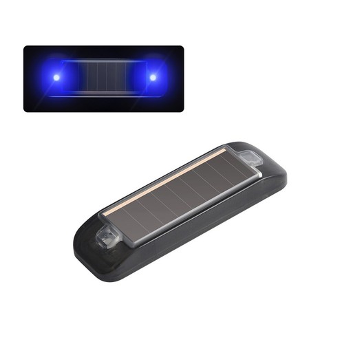 Blue Car Solar LED Flash Lamp Safety Warning Light Anti-theft Accessories ! - Picture 2 of 8