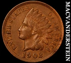 1902 Indian Head Cent - Scarce  Extra Fine  Better Date  No Reserve  #i7518