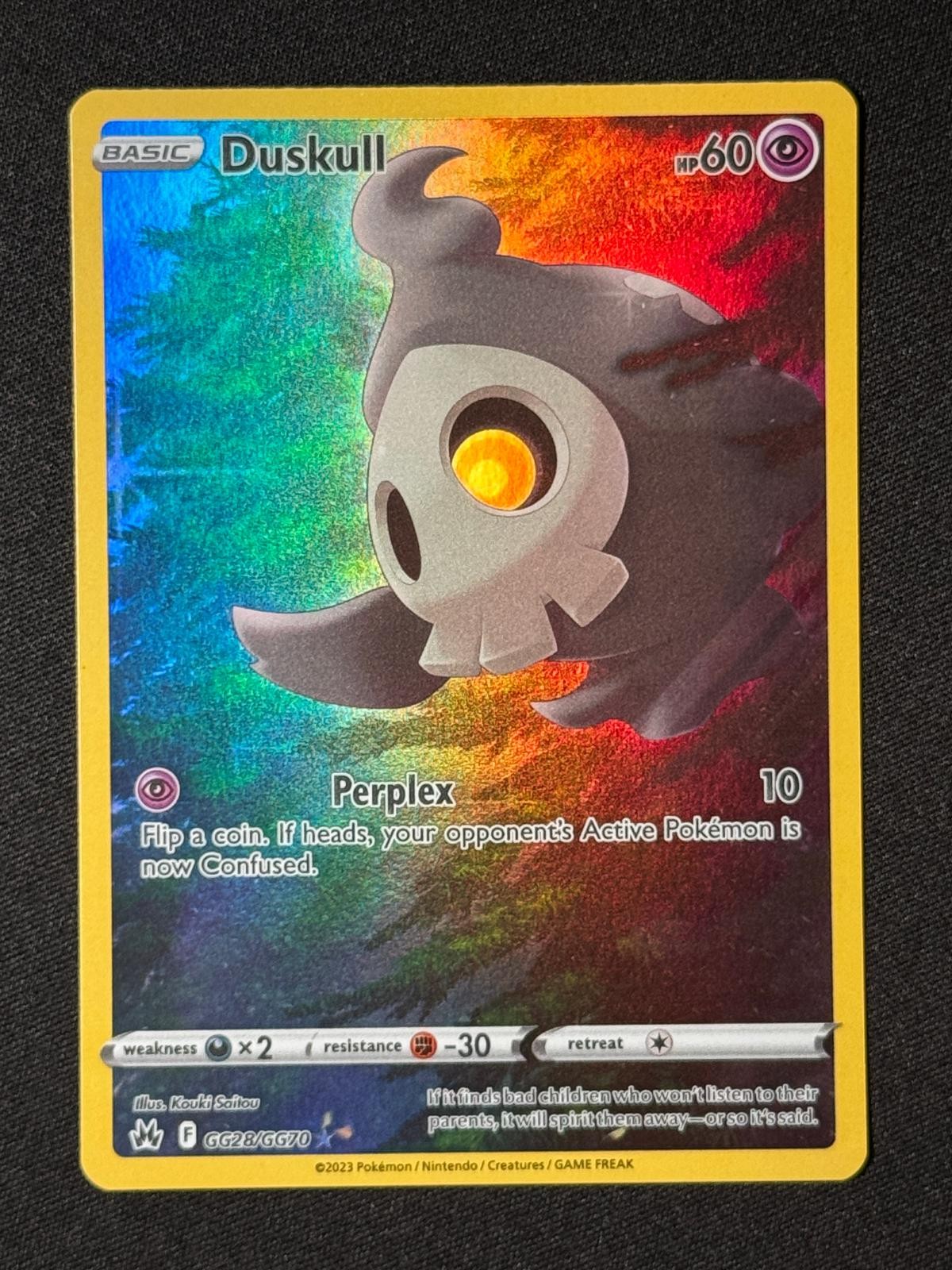 Duskull GG28/GG70 Holo Crown Zenith Galarian Gallery Pokemon NM/M