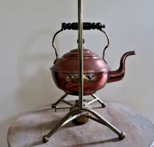 Spirit Kettle Stand & Burner Antique Copper & Brass  Decorative Home Decor