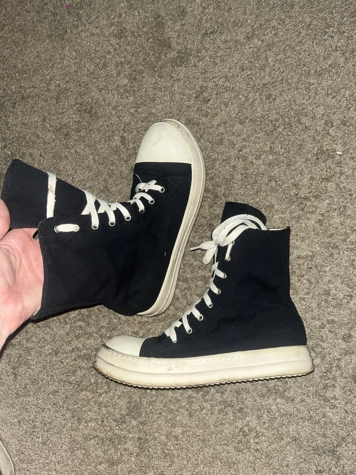 Zapatilla deportiva Rick Owens DRKSHDW Ramones de caña alta talla EU 43 usada Foto 4 de 4