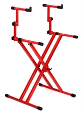 Gator Frameworks GFW-KEY-5100XRED Deluxe 2-Tier X-Style Keyboard Stand - Nord