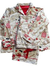 Nick and Nora Flannel Pajamas Set Women Large How To Build A Sock Monkey